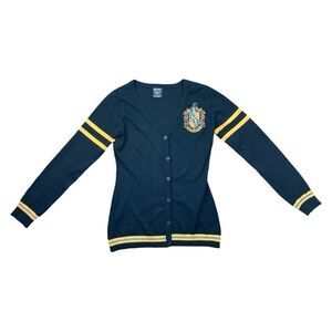 Harry Potter black and yellow/gold hufflepuff button up cardigan